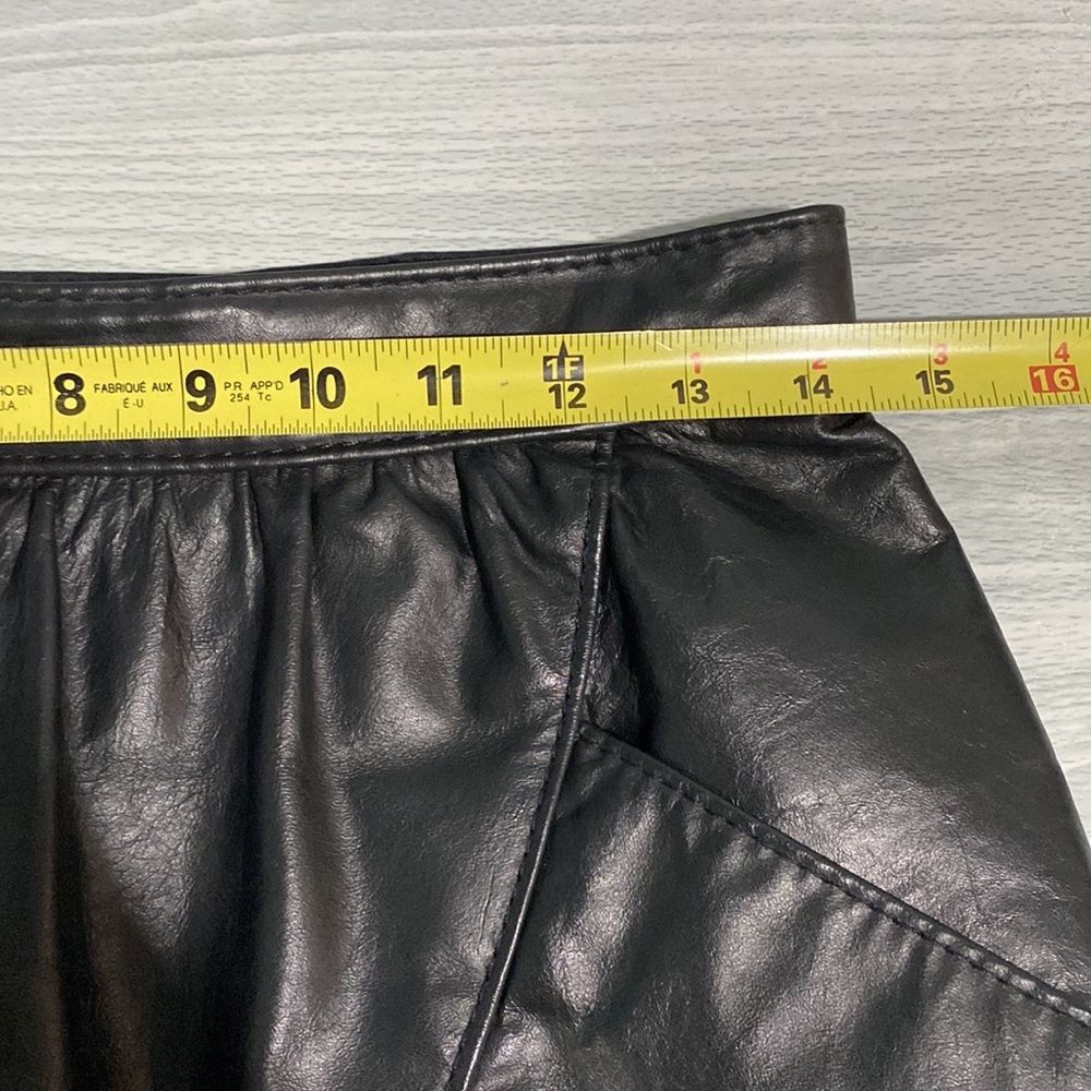 Eureca Vintage Black Leather Skirt High Waist Midi Pencil Skirt Size S/M - Picture 9 of 14